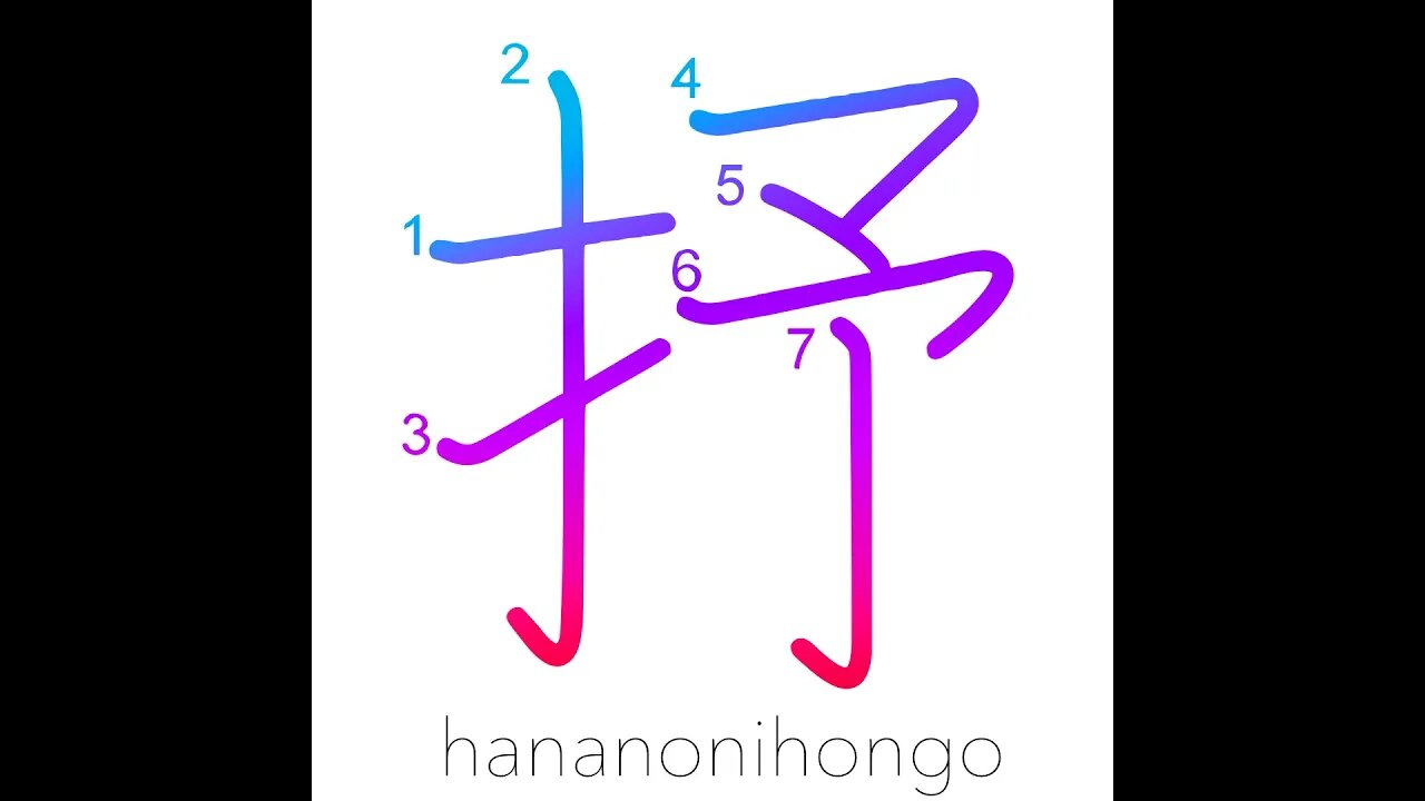 抒 - to tell/lyricism/10 to the 24th power - Learn how to write Japanese Kanji 抒 - hananonihongo.com