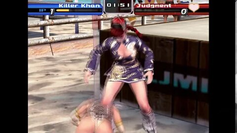 Rumble Roses PS2 - Killer Khan Chokes Judgment