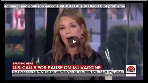 Johnson and Johnson vaccine PAUSED due to Blood Clot problems