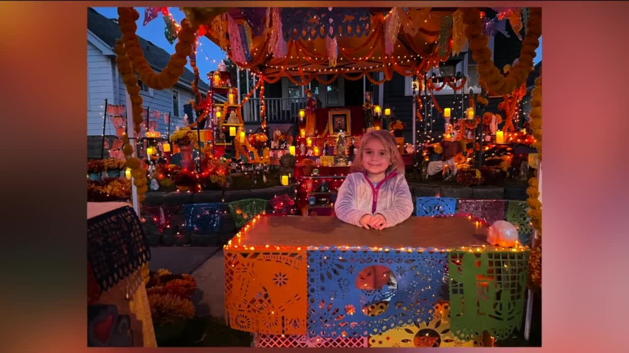 Father-daughter duo create Día de los Muertos display for community