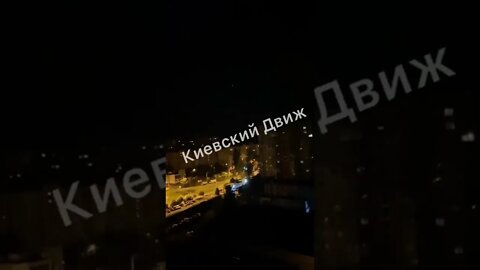 Above #Kiev at night, the sounds of shots