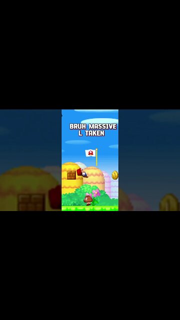 Can I Beat New Super Mario Bros Withour Power Ups or Checkpoints? #shorts #supermario #challenge