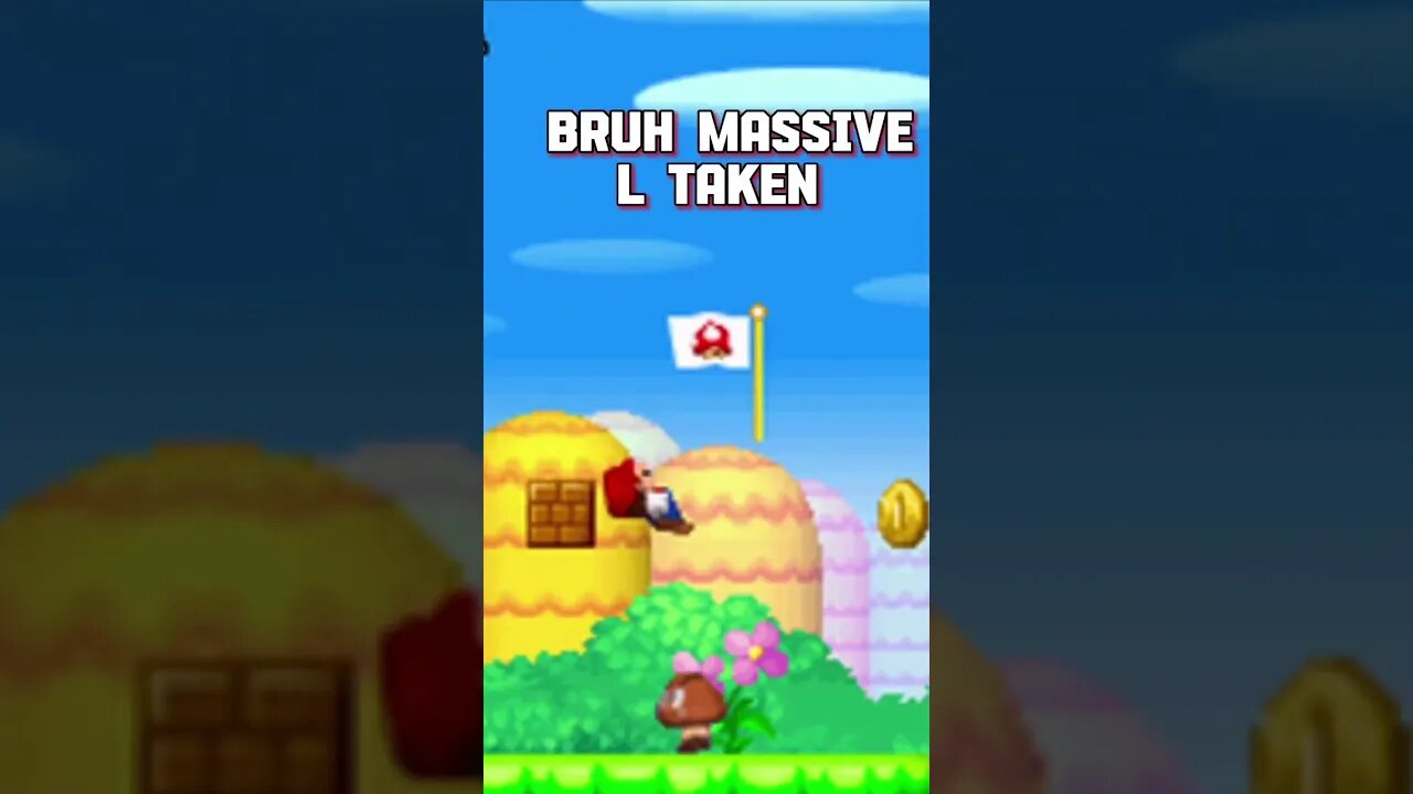 Can I Beat New Super Mario Bros Withour Power Ups or Checkpoints? #shorts #supermario #challenge