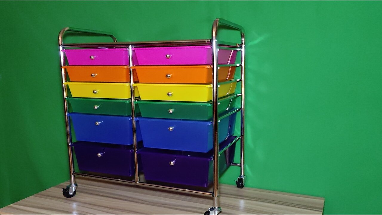 12 Drawers Transparent Storage Cart