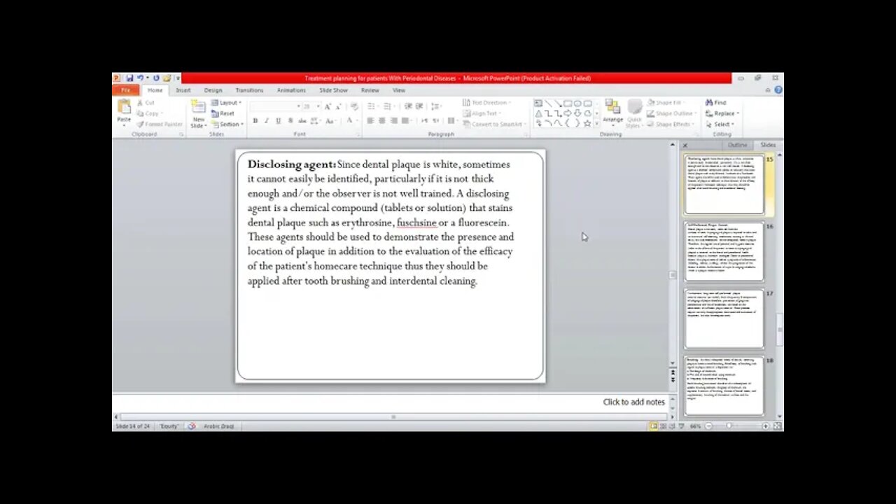 Periodontology L15 part1 (Treatment planning for patients with periodontal diseases)