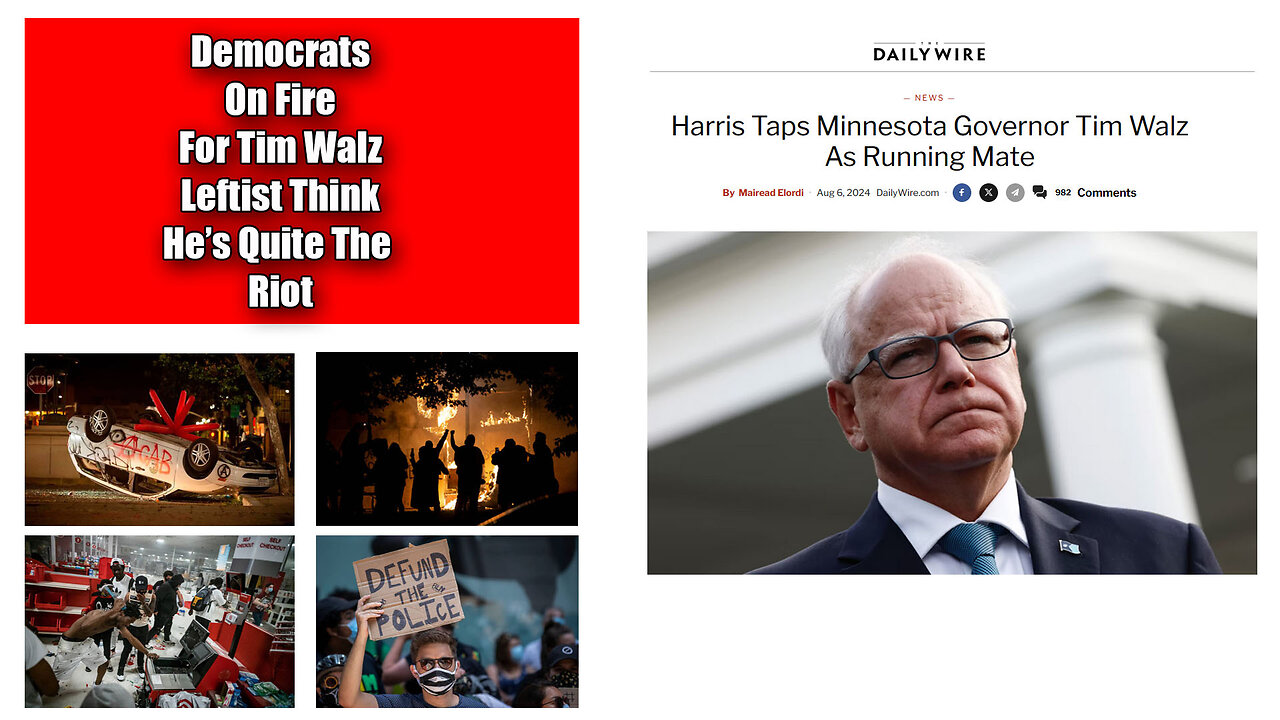 Kamala Harris Picks Tim Walz As Her VP Both Seem On Fire For Democracy Mostly On Fire