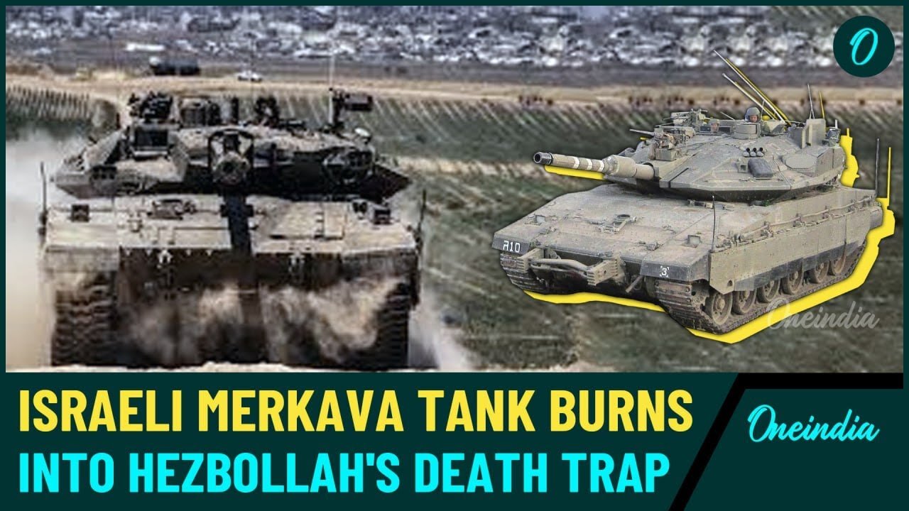 VIDEO: Moment When Israeli Merkava Tanks Fall Into Hezbollah Death Trap in South Lebanon