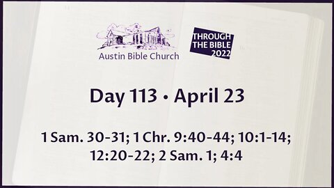 Through the Bible 2022 (Day 113)