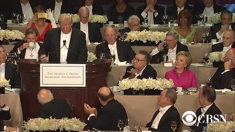 DONALD TRUMP ROASTS HILLARY CLINTON AT AL SMITH CHARITY DINNER