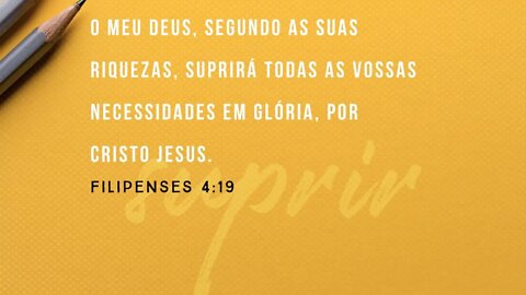Reflexão Bíblica sobre Filipenses 4:19 - Deus proverá tudo o que for necessário, mediante sua glória