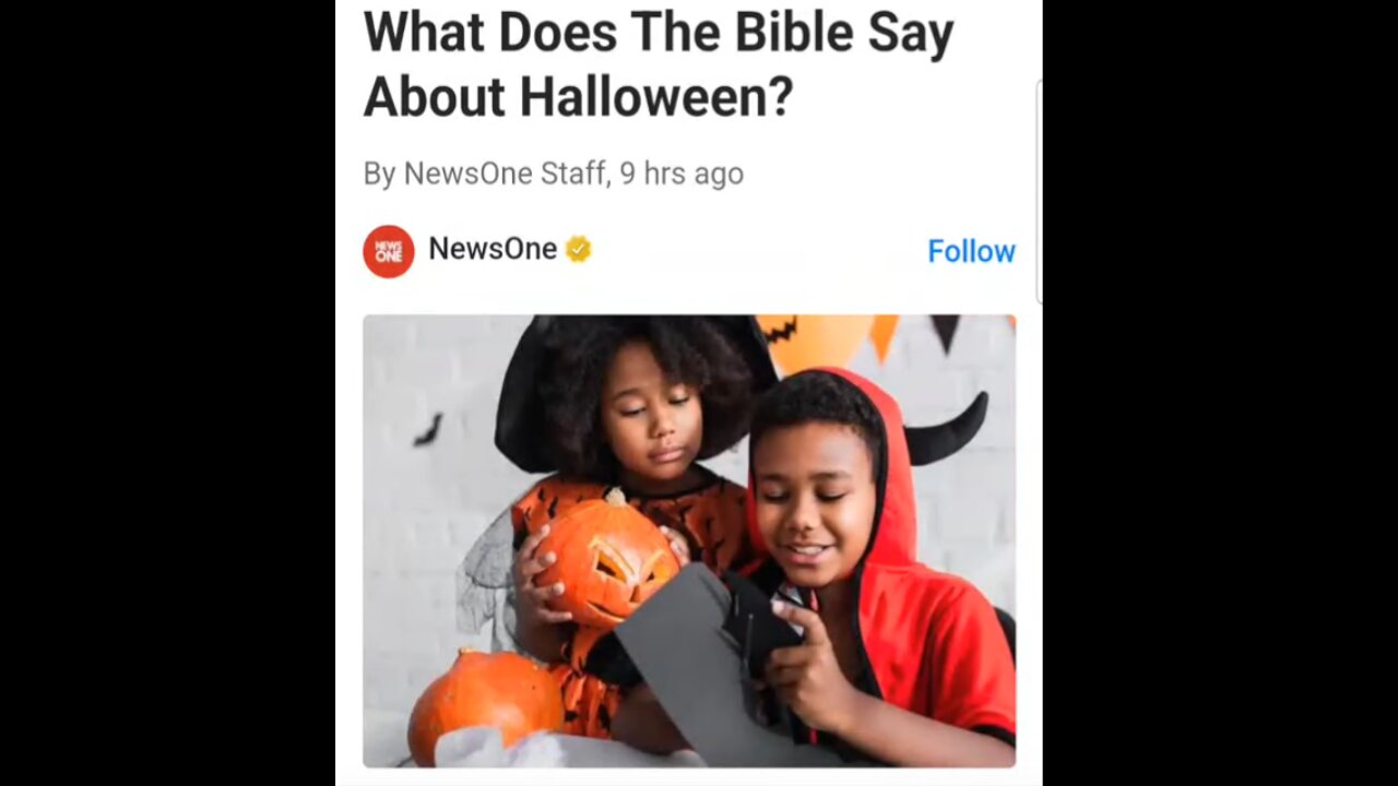 What Does The Bible Say Concerning Halloween/Samhein?