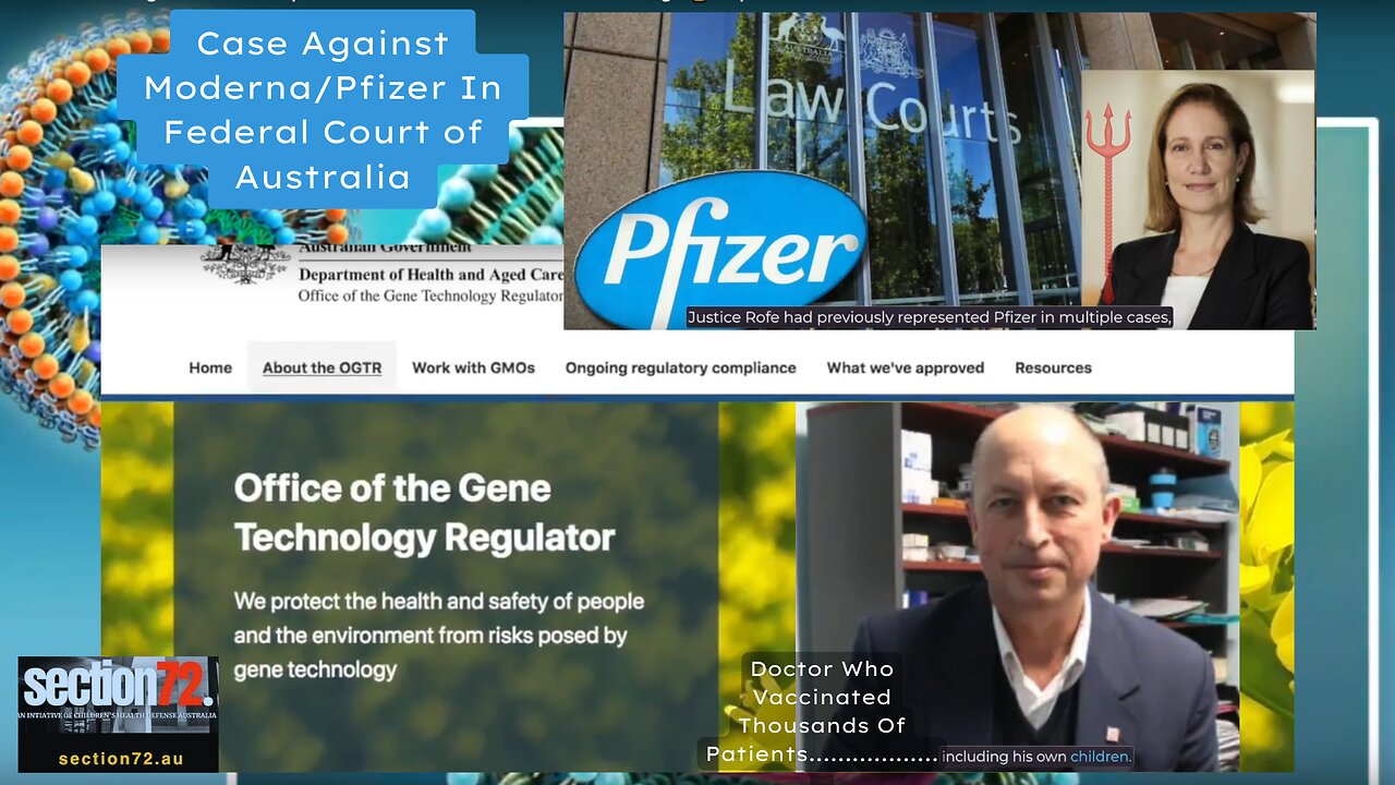 Case Against Moderna/Pfizer In Federal Court of Australia - The 'Covid mRNA Vaccines Are GMO' Case