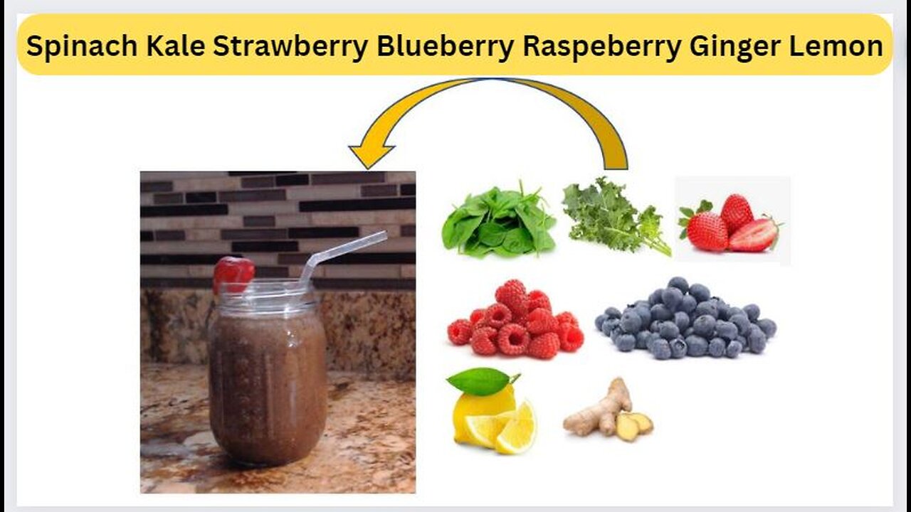 Green Juice with Strawberry Blueberry Raspberry Ginger Lemon #Smoothies #healthy #healthylifestyle