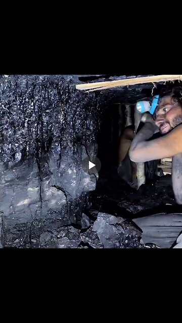 Mining is hard work, but it does look satisfying. Men like to dig stuff.