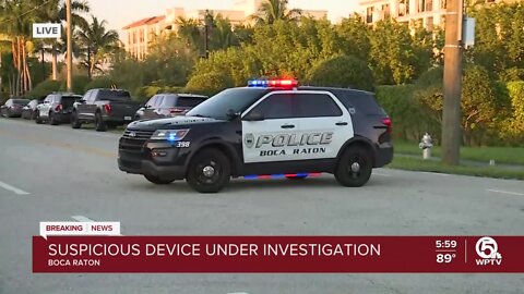 'Potential explosive device' closes portion of Boca Raton road