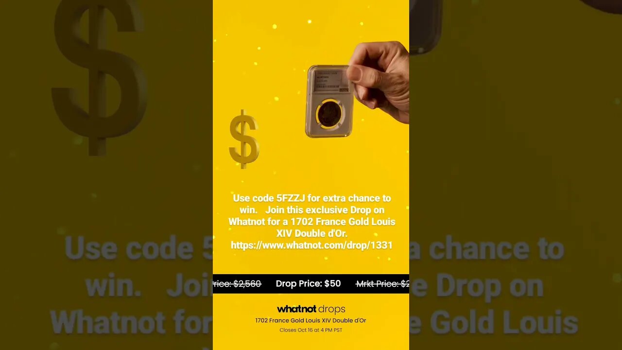 Use code 5FZZJ for extra chance to win 1702 France #gold #coin https://www.whatnot.com/drop/1331