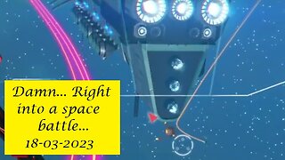 Damn... Popped out of hyperspace right into a battle...