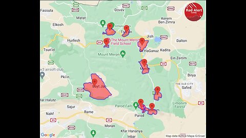 Between 20-40 rockets were launched from Lebanon at the Mount Meron