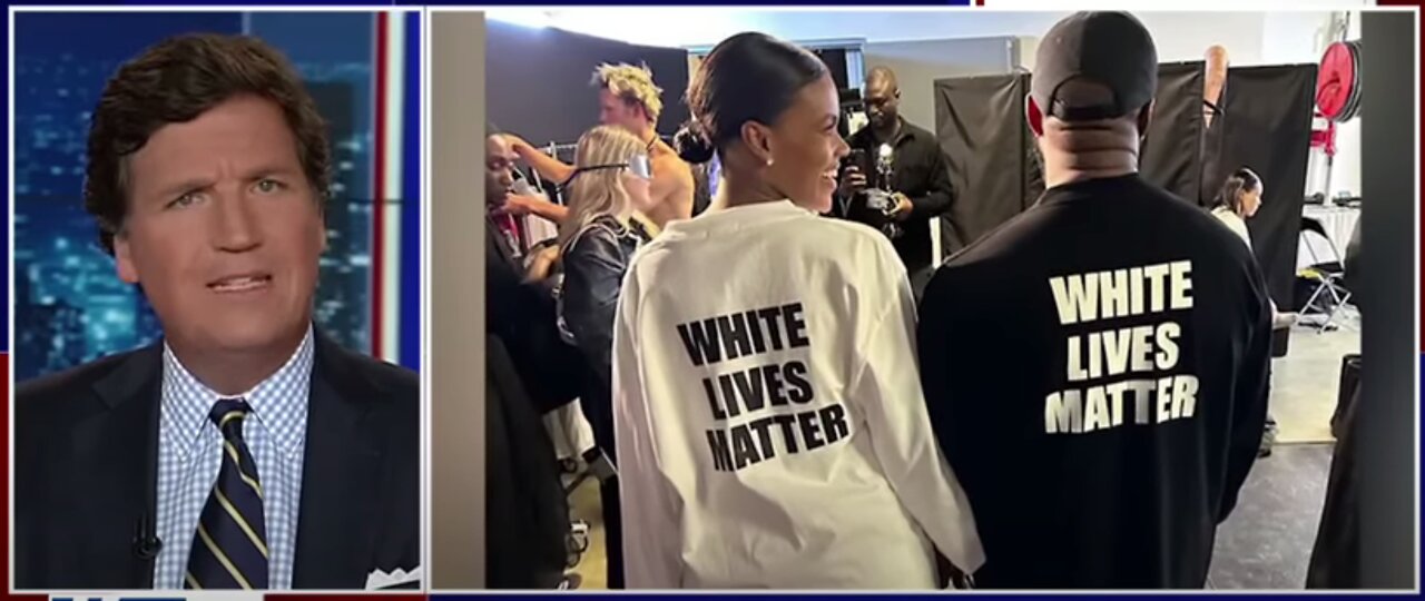 (mirror) Kanye West & WLM shirts --- Tucker Carlson FULL interview (part 1 & 2)