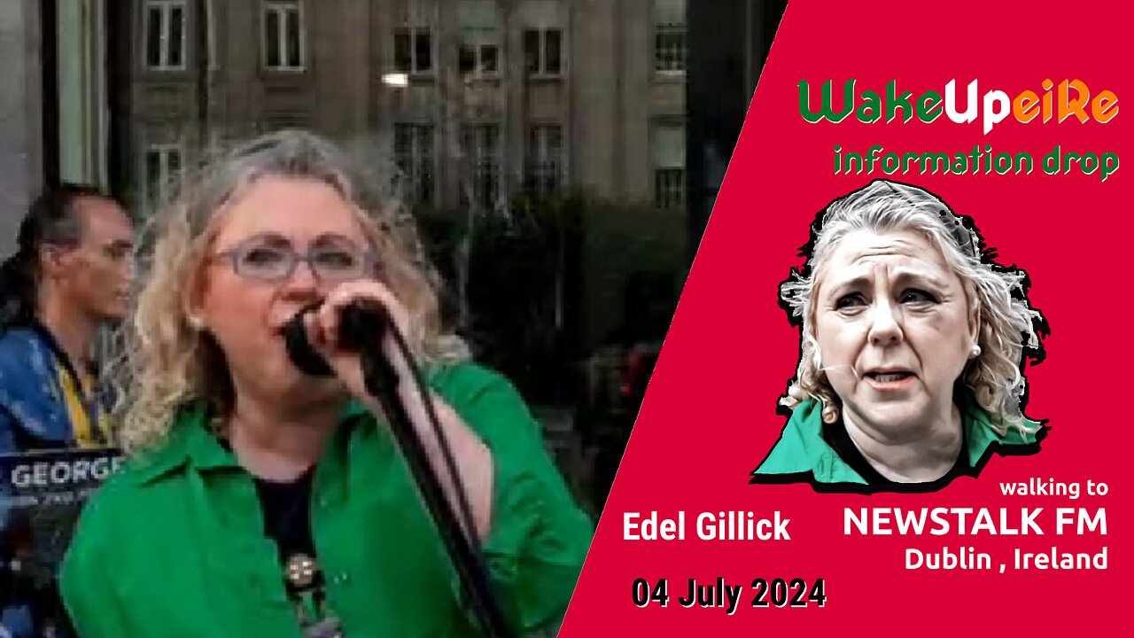 Edel Gillick - Information Drop & Walking to Newstalk FM - 04 July 2024 Dublin, Ireland