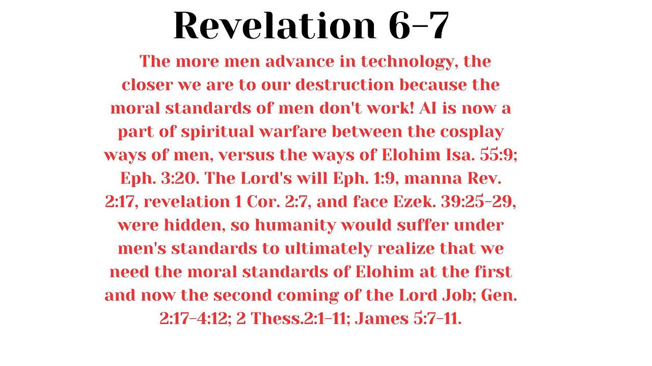 Rev. 6-7 We are in the last days of the religions of men as they have Saul to Paul conversions.