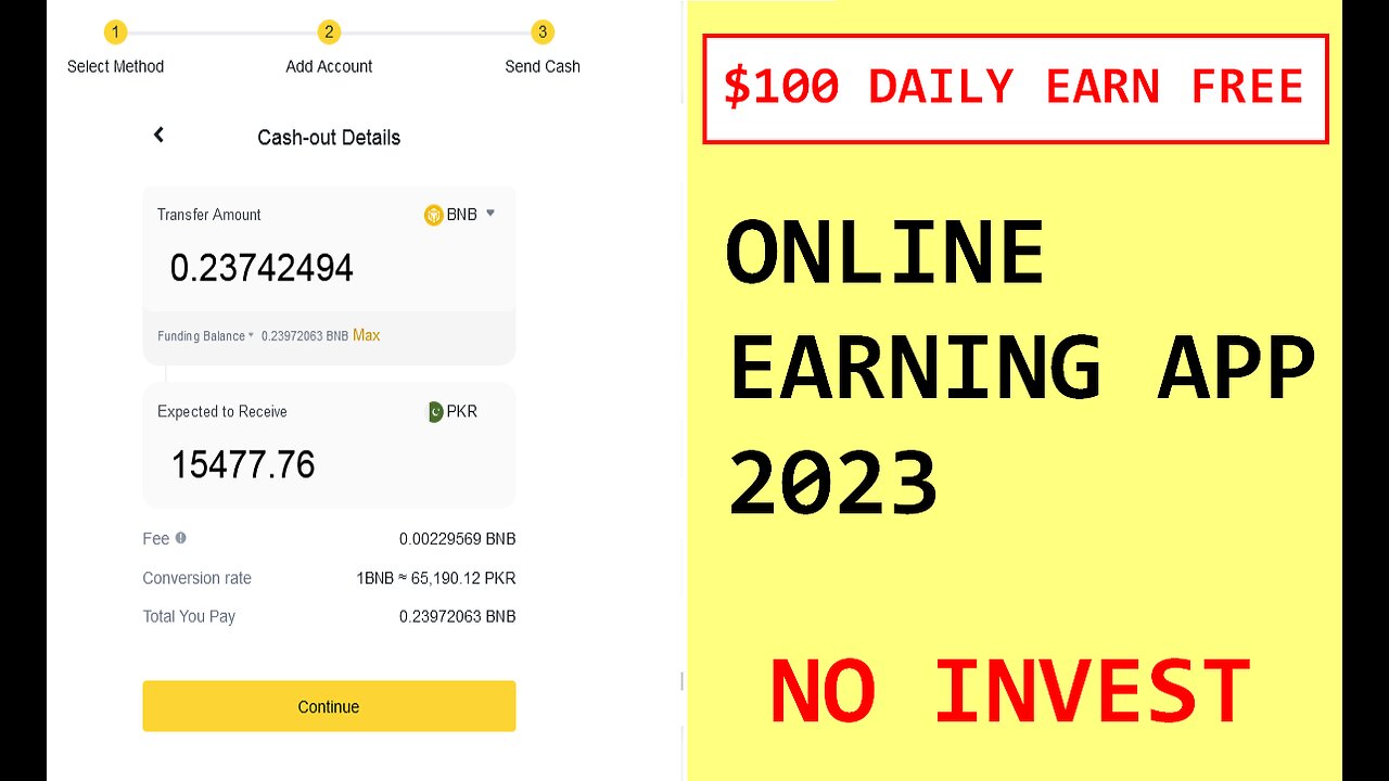 $100 Earn daily | New Earning app | Free earning app