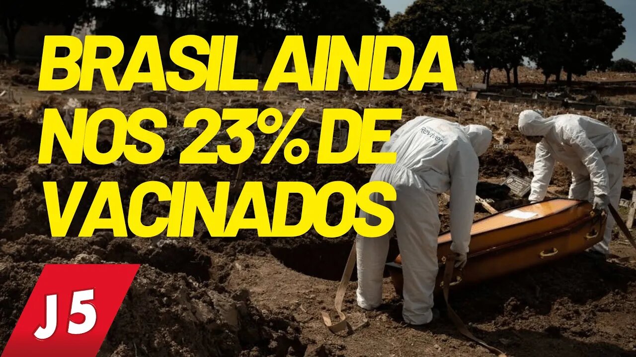 Após 8 meses, Brasil chega a apenas 23% de vacinados - Jornal das 5 nº 190 - 13/08/21