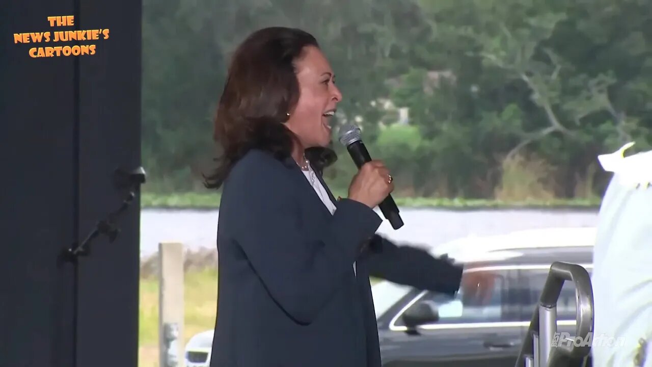 Kamala Harris sounds desperate campaigning in Orlando.