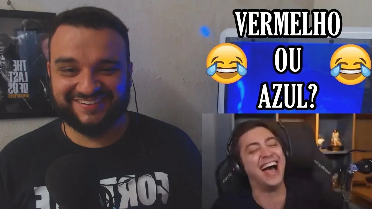 (REACT) VERMELHO OU AZUL? - MELHORES CLIPES (alanzoka)