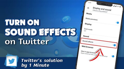 How to turn on sounds effects on Twitter