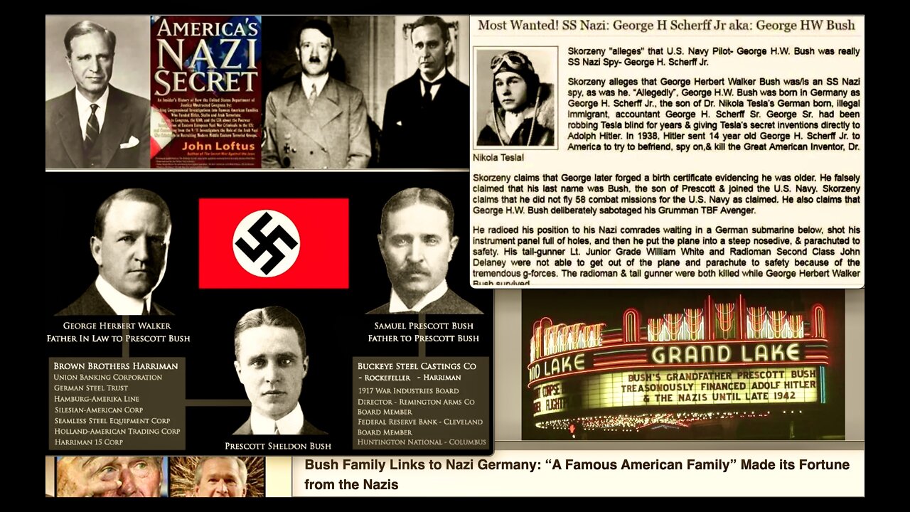 Bush USA Nazi Connection New World Order UK Rothschilds China Mao Schiff Rockefeller Khazarian Mafia