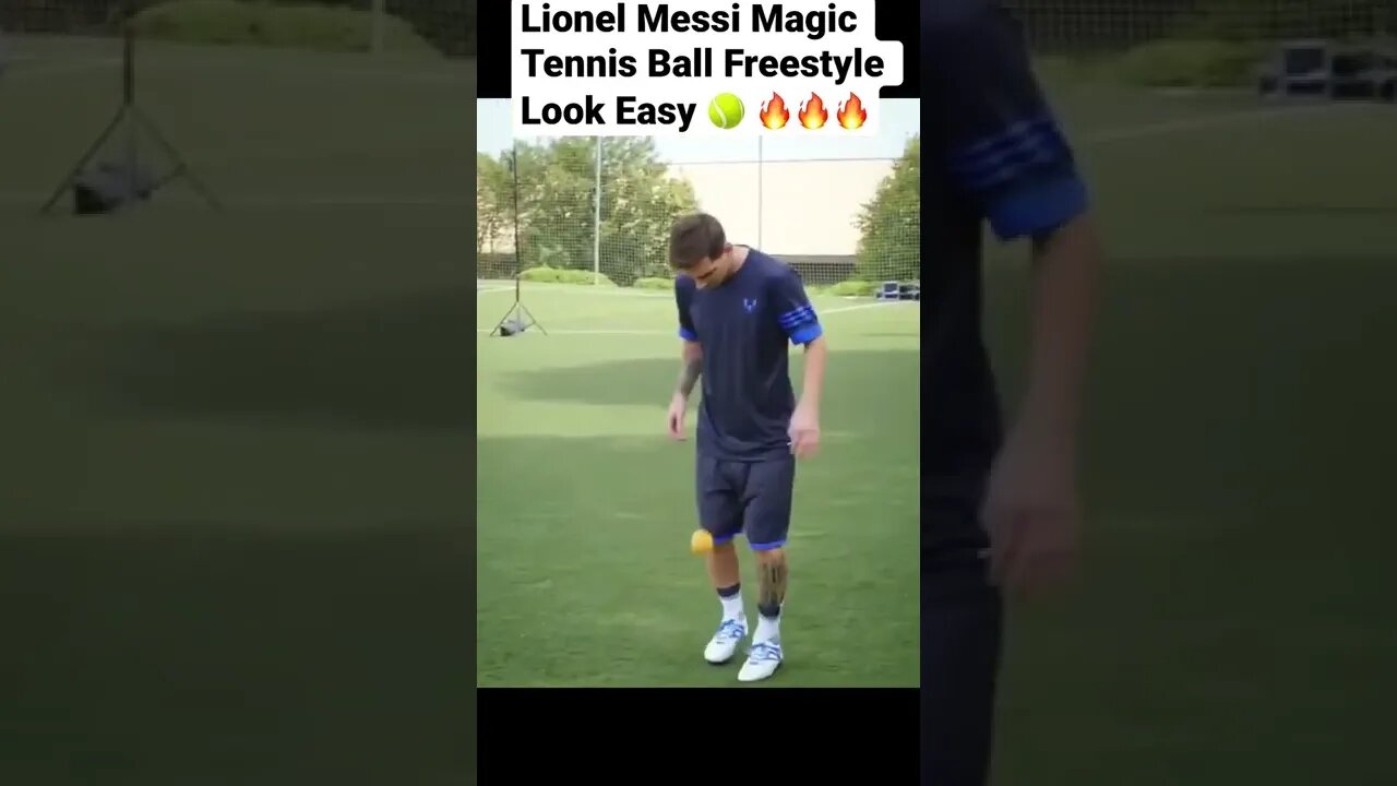 Lionel Messi Magic Tennis Ball Freestyle Look Easy 🎾 🔥🔥🔥#shorts