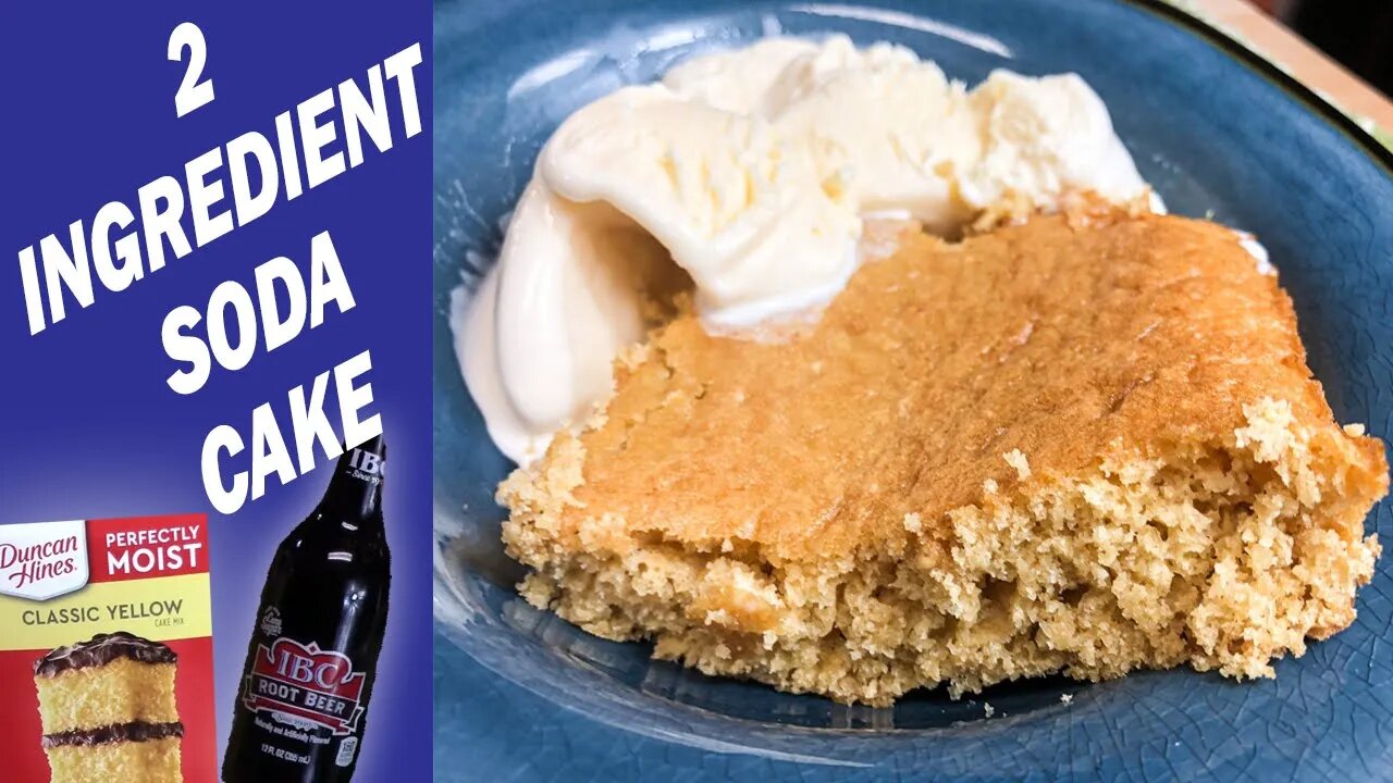 2 INGREDIENT SODA CAKE | ROOTBEER FLOAT CAKE | How to Make an Easy cake with boxed cake mix