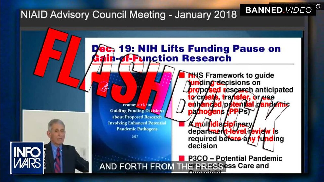 Anthony Fauci ADMITS He Promoted Pandemic Gain Of Function Research in 2018 Despite Continued Denial