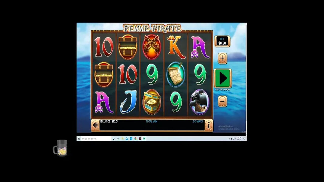 $25 SLOT PLAY FEMME PIRATE SLOT