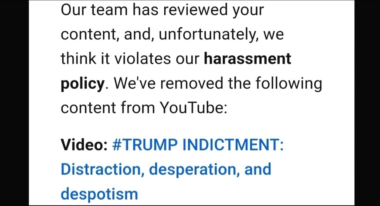 Confirmation: Trump indictment stream exposing Alvin Bragg was flagged by youtube