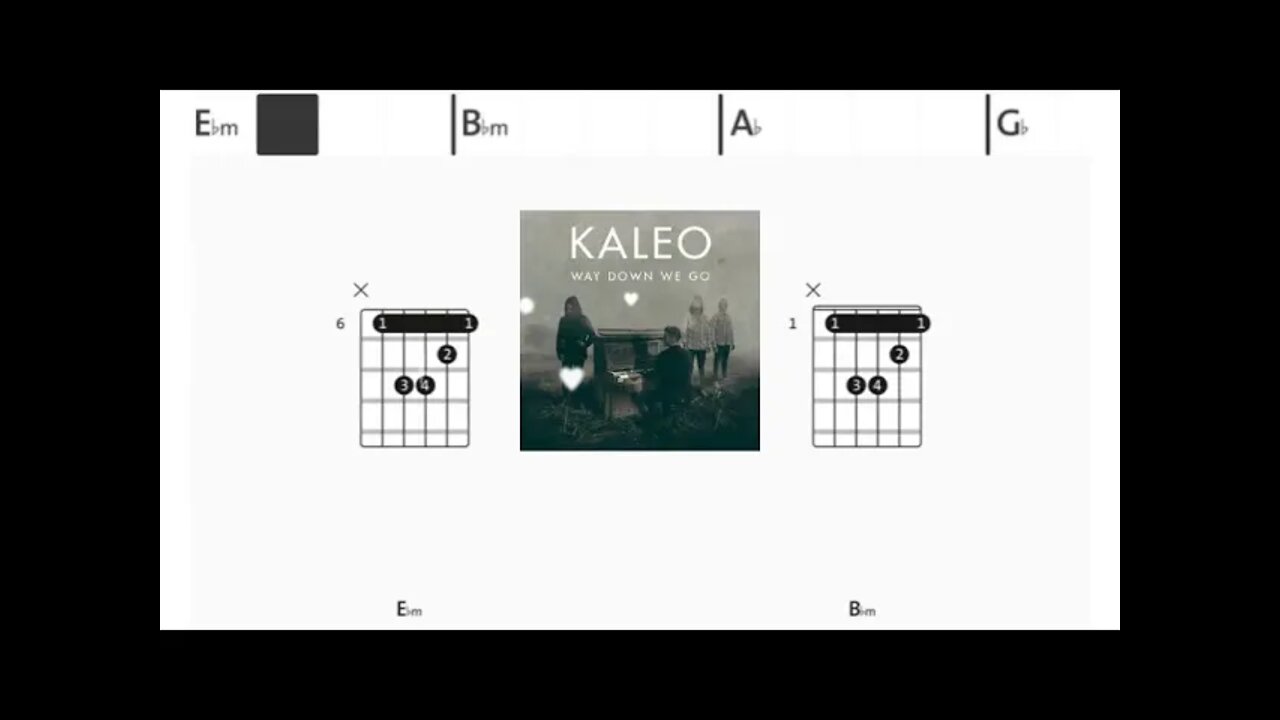 Kaleo - Way down we go - (Chords & Lyrics like a Karaoke)