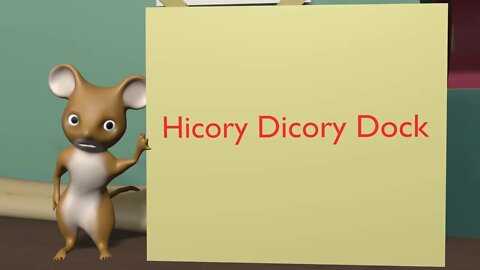 Hicory Dicory Dock 3D nursery Rhyme for kids. Our Little Mario.