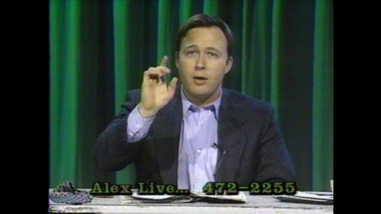 Alex Jones Guest Hosts Bad Bob Late Night Show (Classic 1990s)