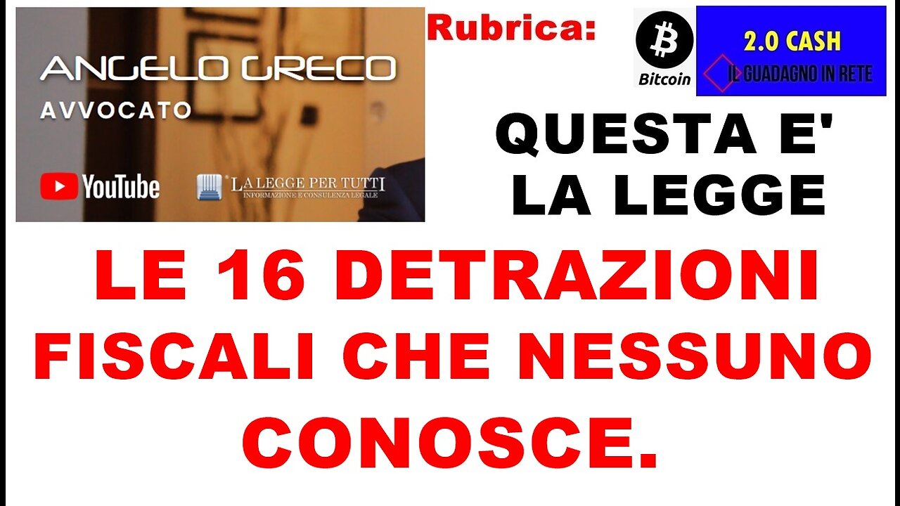 LE 16 DETRZIONI FISCALI CHE NESSUNO CONOSCE.