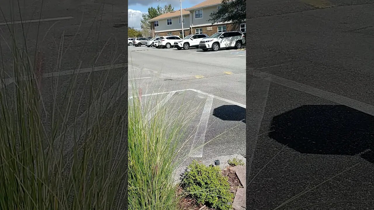 4 white Gang Stalking SUV's at apartment complex