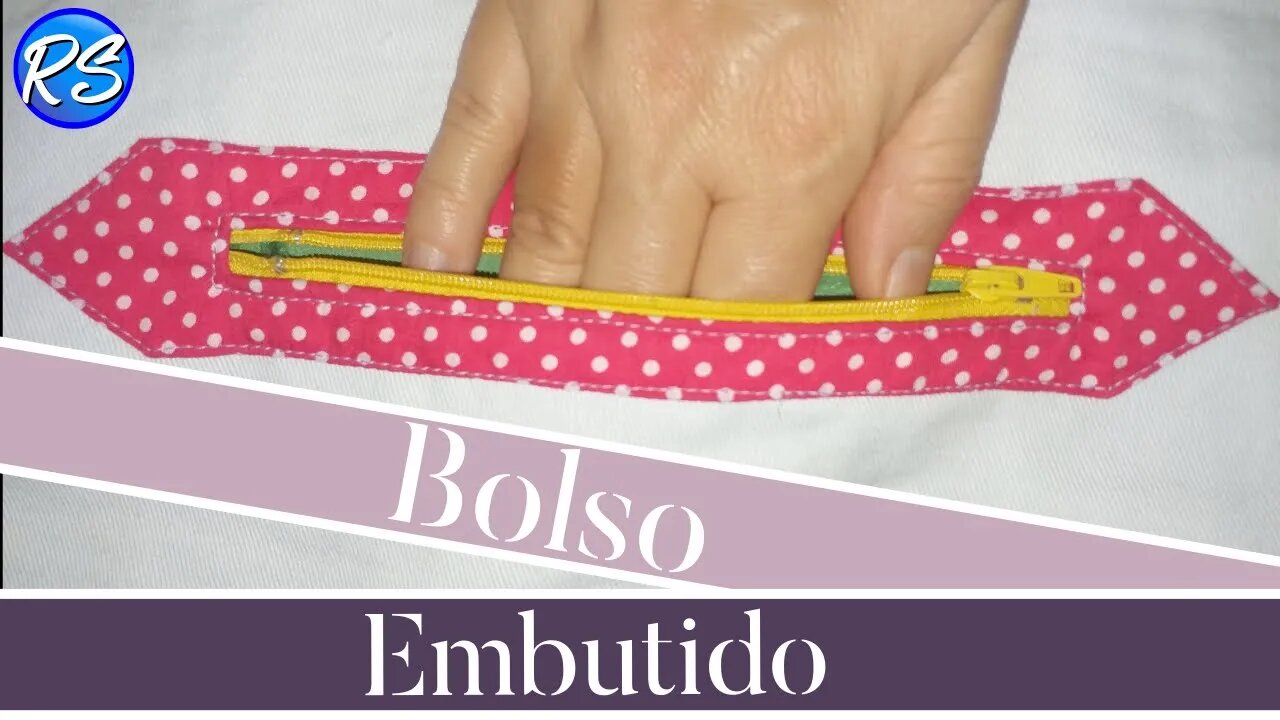 Faça um Bolso Embutido com Designer Externo e Zíper - EP 142