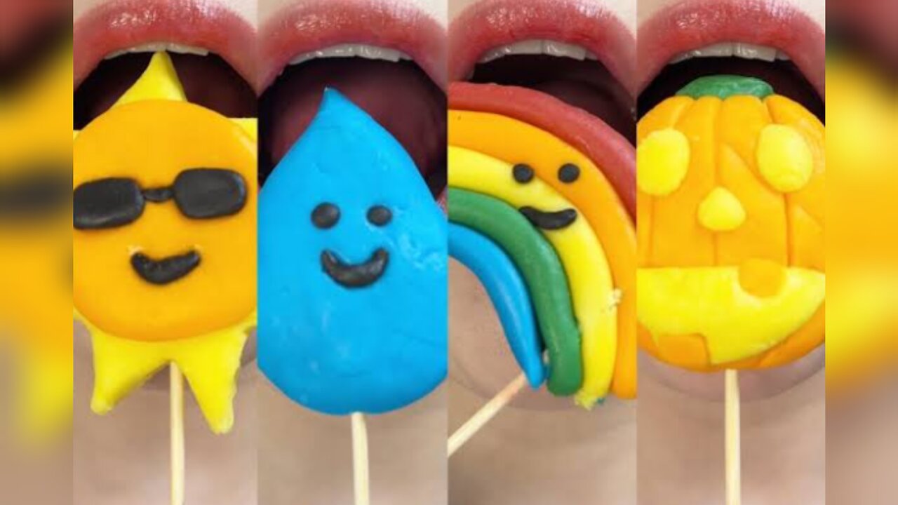 asmr SUGARCRAFT EMOJI FOOD 이모티콘 슈가폰던트 먹방 eating sounds