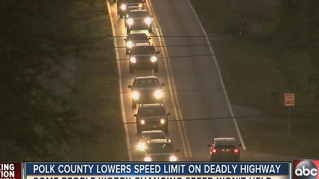 Commissioners vote to lower speed limit on deadly Polk County road