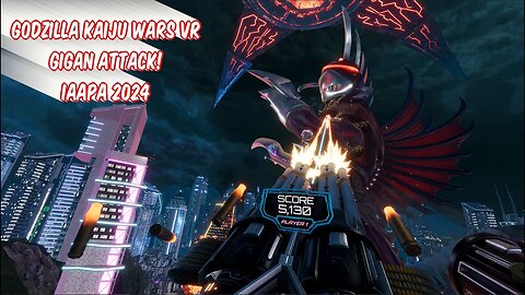 Fending Off The Gigan Attack In Godzilla Kaiju Wars VR (Raw Thrills)