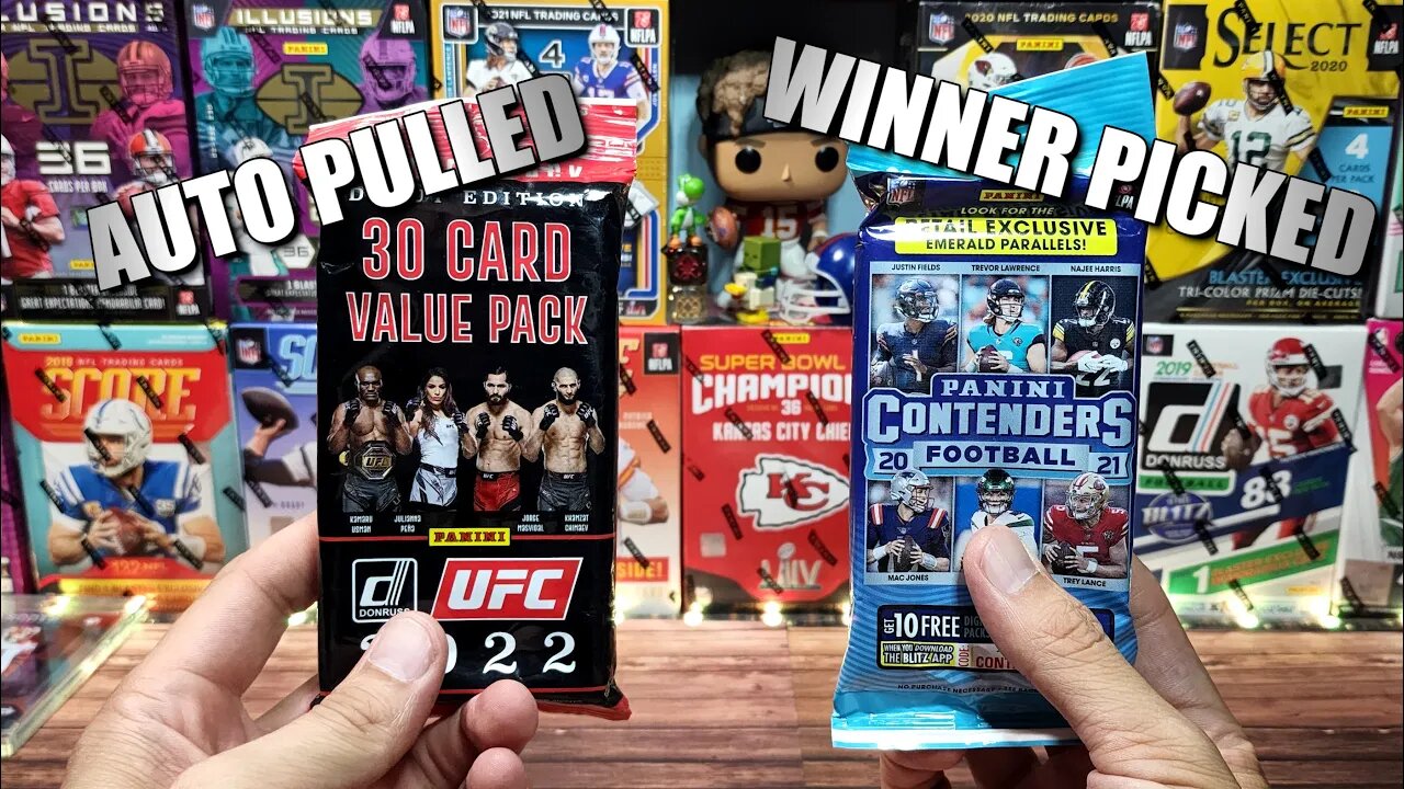 UFC 276 Competitor AUTO Pulled from a Donruss 2022 Value Pack | 2021 Contenders Football Pack Winner