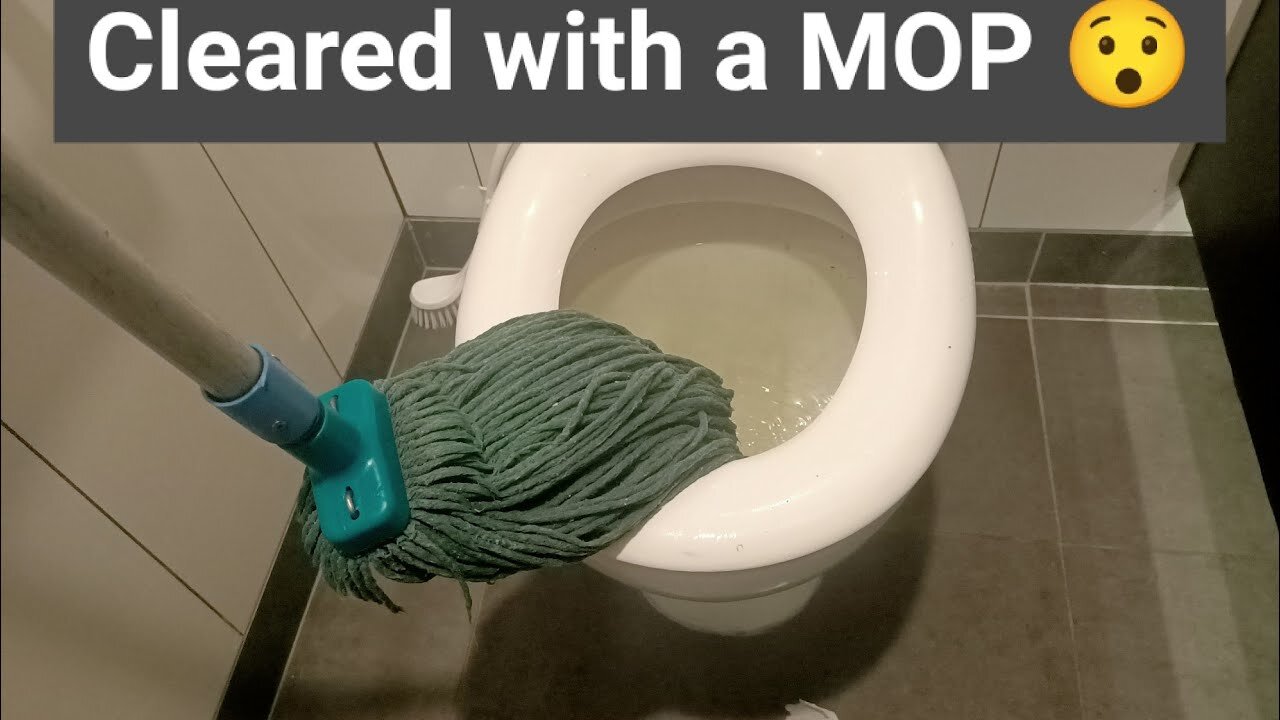 How to Clear a Blocked Toilet with a Mop!