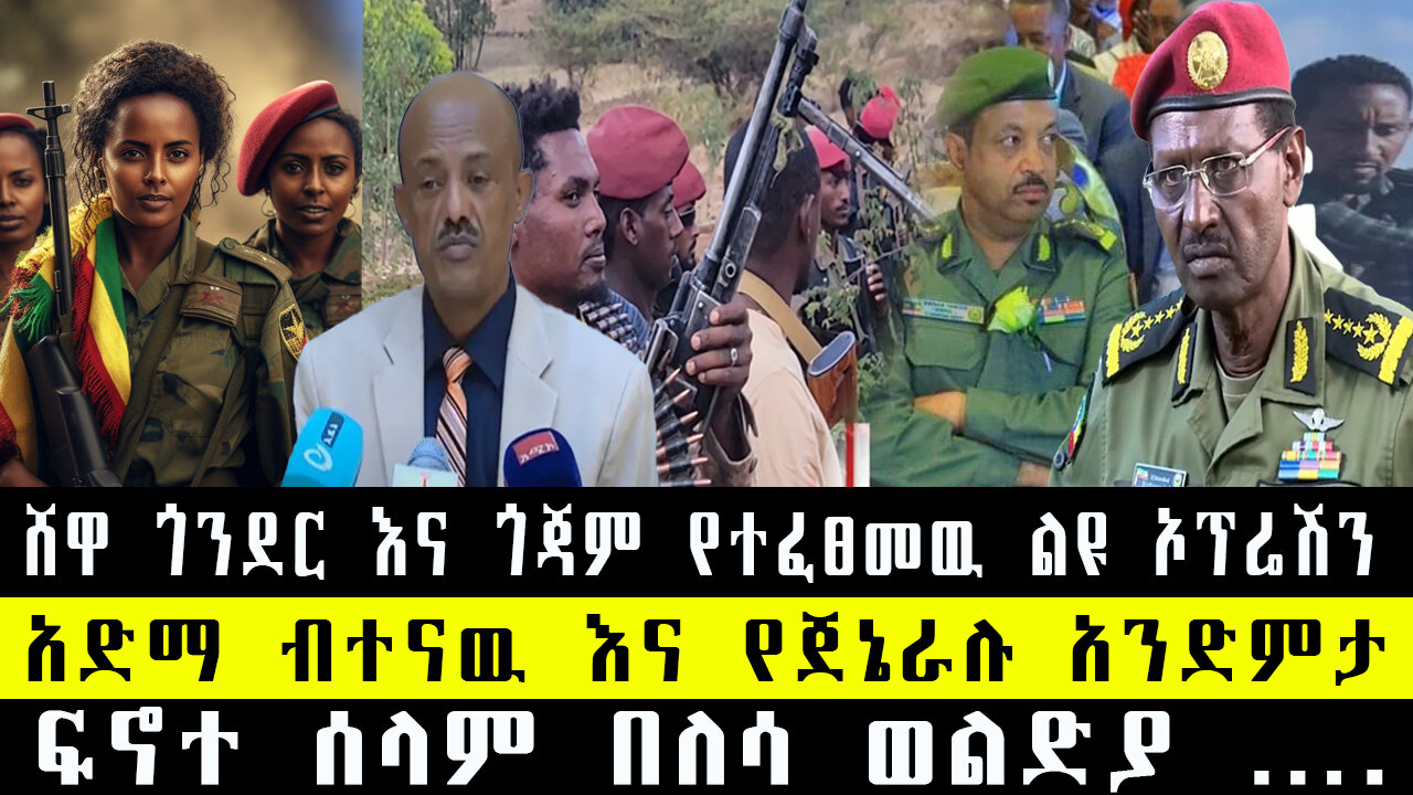 ሸዋ ጎንደር እና ጎጃም የተፈፀመዉ ልዩ ኦፕሬሽን/አድማ ብተናዉ እና የጀኔራሉ አንድምታ/ፍኖተ ሰላም በለሳ ወልድያ ….