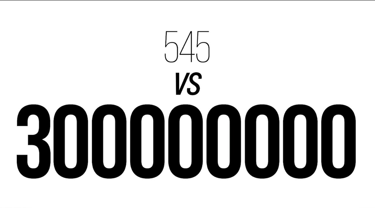 545 vs 300 Million - Full Spectrum Domination for the NWO