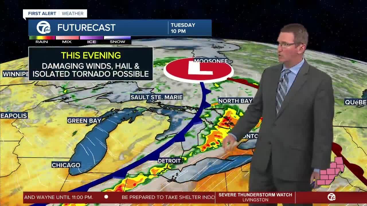 Severe storms possible